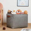 DULLEMELO Grey Storage Baskets for Organizing 2 Pack 16"x12"x12" Fabric Shelf Baskets for Gifts Empty Large Storage Organizer for Closet,Clothes,Toys,Bedroom (Grey) by TinyTreasures Baby Boutique