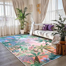 LIVEBOX Machine Washable Area Rugs 8x10 Lavender Girls Bedroom Rug, Soft Ultra-Thin Nursery Girl Carpet for Living Room, Jungle Purple Rugs for Girls Room, Lilac Rug for Nursery Room by CozyNest Decor