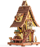 ROKR Cuckoo Clock Mechanical 3D Wooden Puzzle Kit for Adults, DIY Wooden Clock Model Building Set, Unique Home Decor Gift for Women Men by TinyTreasures Baby Boutique