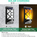 Solar Flame Lights Outdoor, Realistic 3D Flickering Flames with 66 Ultra-Bright LEDs - Waterproof Wall Mount Lanterns for Deck, Fence, Patio, Garden, Auto On/Off (4-Pack Value Set) by GreenHaven Gardens