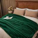 NEWCOSPLAY Faux Fur Twin Blanket Dark Green 3D Ribbed Plush Thick Warm Blanket for Couch Sofa Bed 850GSM (Dark Green Ribbed, Twin(60"x80")) by CozyNest Decor