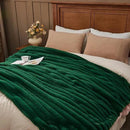 NEWCOSPLAY Faux Fur Throw Blanket Dark Green 3D Ribbed Plush Thick Warm Blanket for Couch Sofa Bed 850GSM (Dark Green Ribbed, Throw(50"x60")) by CozyNest Decor