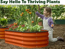 Galvanized Raised Garden Beds Outdoor // 4×2×1 ft Planter Raised Beds for Gardening, Vegetables, Flowers (Orange) // Large Metal Garden Box by GreenHaven Gardens