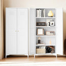 Letaya White Storage Cabinet with Feets-Metal Home Kitchen Pantry Cabinets with Doors and Adjustable Shelves,Organization Locker for Cupboard/Bedroom/Dining/Living/Bathroom/Office/Garage Room (White) by CozyNest Decor
