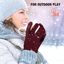 Geyoga 2 Pairs Women's Winter Touch Screen Gloves Soft Warm Fleece Lined Knit Elastic Cuff Winter Texting Gloves by TinyTreasures Baby Boutique