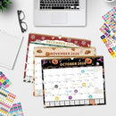 2025-2026 Calendar, 18 Month Wall Calendar 2025-2026 Hanging Spiral Bound Magnetic Fridge Desk Calendars 15" x 12", Jul 2025 - Dec 2026, A- Small Colorful by TinyTreasures Baby Boutique