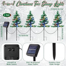 4 Pcs Solar Christmas Tree Outdoor Christmas Decorations 30 Inch Prelit Waterproof Xmas Tree Yard Stake Lights with 80 LED for Yard Pathway Cemetery Patio Christmas Garden Outside Decor by GreenHaven Gardens