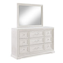 6 Drawer Storage Dresser Antique Wooden Bedroom Furniture - Antique White by HouseOfZazla