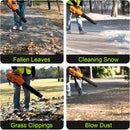 Leaf Blower Cordless with Battery - 40V Powerful Electric Leaf Blower, 600CFM &180MPH and Variable-Speed with 7.5Ah Battery and Charger for Lawn Care, Patio, Dust, Blowing Leaves (Orange) by GreenHaven Gardens