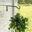 Gtongoko 2 Pack 10 Inch Plant Hangers Outdoor Metal Hanging Plant Bracket Bird Feeder Wall Hooks for Hanging Flower Basket, Wind Chimes, Solar Lanterns, Black by GreenHaven Gardens