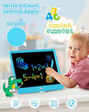 KOKODI 15 Inch LCD Writing Tablet with Anti-Lost Stylus, Erasable Doodle Board Colorful Toddler Drawing Pad, Car Travel School Games Toys for 3 4 5 6 7 8 Kids, Birthday Gift for Girls Boys Blue by TinyTreasures Baby Boutique