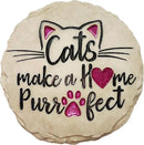 Spoontiques - Garden Décor - Cats Make a Home Purrfect Stepping Stone - Decorative Stone for Garden by CozyNest Decor