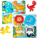 Wooden Toddler Puzzles Age 2-3,Montessori Toys for 2 3 Years Old Boys Girls, Jungle Puzzles for Toddlers 2-4, Toddler Toys Educational Learning Gifts for 2-3 by TinyTreasures Baby Boutique