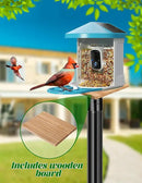 XDW-GIFTS Bird House Pole, 1 Pack 76 Inch Metal Bird Feeder Pole for Outdoor, with 5-Prong Heavy Duty Base for Birdhouse Mounting, Weather Station by GreenHaven Gardens