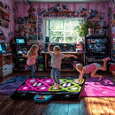 Upgraded 2-Player Kids Dance Mat, Interactive Electronic Dance Pad for Girls &Boys Ages 3-12, Premium Speaker with Built-in Adjustable Volume Music, Ideal Birthday & Holiday Family Dance Game Toy Gift by TinyTreasures Baby Boutique