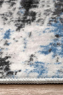 Non-Slip Washable 5x7 Area Rugs for Living Room Bedroom, Ultra Soft Bedside Rug, Indoor Floor Carpet for Kids Girls and Boys, Dorms, Nursery Rooms, Non-Skid Area Rug, 5' x 7', Abstract Blue - Grey by TinyTreasures Baby Boutique