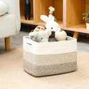 Shelf Baskets for Organizing, Storage Baskets for Shelves, Woven Baskets for Storage, Cotton Rope Baskets with Handles for Toy, Book, Clothes, 12.5"Lx9.1W"x7.9H", (4 Packs) Gradient Brown by CozyNest Decor
