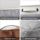 Kntiwiwo Foldable Storage Bin Collapsible Basket 12" x 10" x 9.5" Cube Storage Organizer Bins with Dual Carry Handles for Home Closet Shelves Drawers Organizer, Set of 3, Grey by CozyNest Decor