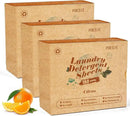 Poesie Laundry Detergent Sheets Citrus Scent 3 Pack 480 Sheets 240 Loads Zero Plastic Portable Green Package Liquid Less HE Washing Detergent Strips for Save Place Traveling by CozyNest Decor