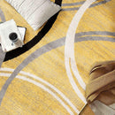 Rugshop Modern Wavy Circles Design Area Rug 8'8" x 12' Yellow by TinyTreasures Baby Boutique