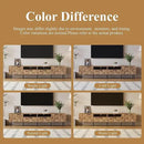 Modern TV Stand for TVs up to 85", Mid-Century Media Console with Checkered Cabinet Doors, Storage Drawers & Open Shelves, Wood Entertainment Center with Metal Legs by CozyNest Decor