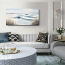 amatop Large Canvas Art Wall Decor for Bedroom Living Room –Rustic Coastal Ocean Artwork for Walls with Sailboat and Waves – Blue and White Nautical Beach Seascape Canvas Print 48x24 Inch by CozyNest Decor