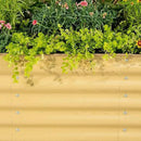 Vego garden Aluzinc Raised Garden Bed Kits, 17" Tall 6 in 1 Modular Metal Raised Planter Bed for Vegetables Flowers Patio Ground Planter Box, Sunlit Oak by GreenHaven Gardens