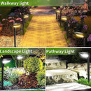 JSOT 6 Pack Solar Lights for Outside Garden Decor, IP65 Waterproof Solar Landscape Outdoor Lighting for Pathway Walkway Driveway Backyard Decoration (Cool/Warm White) by GreenHaven Gardens