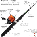 Kids Fishing Pole, Kids Portable Telescopic Fishing Rod Set, Tackle Box and Fishing Net Combo Kit, Kids Fishing Gear for Boys and Girls Age 5-10 and Youth by TinyTreasures Baby Boutique