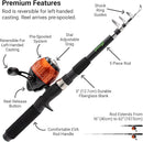 Kids Fishing Pole, Kids Portable Telescopic Fishing Rod Set, Tackle Box and Fishing Net Combo Kit, Kids Fishing Gear for Boys and Girls Age 5-10 and Youth by TinyTreasures Baby Boutique