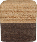 REDEARTH · Cube Pouf Foot Stool Ottoman - Jute Braided Pouffe Poof Accent Sitting Footrest for The Living Room, Bedroom, Nursery, Patio, Lounge & Other Rooms (14.5”x14.5”x16”; Natural Acorn) by CozyNest Decor