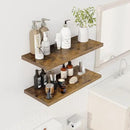 30" Floating Shelves for Wall, 12" Deep Slim Rustic Brown Floating Shelves, Wall-Mounted Shelves for Bedroom, Living Room, Kitchen, Bathroom - Set of 2 by CozyNest Decor