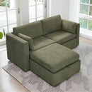 CHITA Modular Sectional Sofa, FSC Certified L Shaped Couch with Reversible Chaise, Modular Sectional Couch for Small Space, 78 Inch Width, 3 Seat Modular Sofa with Storage Ottoman, Moss Green by CozyNest Decor