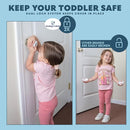 Baby Proofing Door Knob Covers 4 Pack - Easy to Install Child Safety Locks for Doors, Durable & Reusable Child Proof Door Lock, Dual-Lock & Versatile Design, Fits Round Doorknobs, White by TinyTreasures Baby Boutique