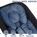 Infant Car Seat Insert Head and Body Support, GFU Reversible Newborn Insert for Carseat with Strap Pads, Soft Stroller Cushion Pillow Insert for Boys and Girls, Fits for Stroller, Swing, Blue by TinyTreasures Baby Boutique