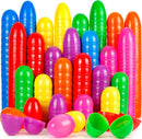 180Pcs Easter Eggs, 2.3" Fillable Bright Colors Plastic Easter Eggs Empty for Easter Hunt, Easter Basket Stuffers, Party Favor, Classroom Prize Supplies by TinyTreasures Baby Boutique