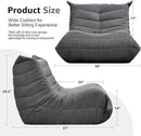 Bean Bag Chairs for Adults Giant Bean Bag Chair Memory Foam BeanBag Chair Big Bean Bag Sofa with Filler Faux Fur Fireside Beanbags Lazy Sofa for Living Room Bedroom Dorm Office (Grey Corduroy) by CozyNest Decor