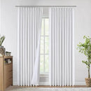 Vision Home White Pinch Pleated Full Blackout Curtains 60 inch Wide Thermal Insulated Window Panels 90 inch for Living Room Bedroom Room Darkening Pinch Pleat Drapes with Hooks Back Tab 60" Wx90 Lx1 by CozyNest Decor