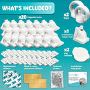 Booboo® Magnetic Child Safety Cupboard Locks for Children x20 Locks + x1 Key, Baby Proofing for Kitchen, Cabinets and Drawers, 30 Second Install No Drilling 3M Adhesive (20 Pack) by TinyTreasures Baby Boutique