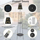 47.2'' Outdoor Metal Solar Floor Lamps with 2 Plant Stand Dragonfly Solar Lights Plant Stand Waterproof Solar Powered Outdoor Lantern Garden Decorative Light for Pathway Patio Porch Deck Yard by GreenHaven Gardens