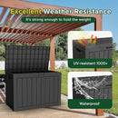 45 Gallon Outdoor Deck Box,Storage Lockable Waterproof Patio Furniture,Garden Tools,Cushions,Pool Accessories Outside Storage Resin Box(Black) by GreenHaven Gardens