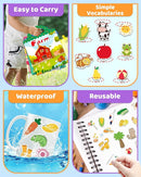 Benresive Reusable Sticker Books for Kids 2-4, Sticker Books for Toddlers 1-3 2-4, Toddler Travel Toys Activities Crafts Gifts - Farm, Animal and Season by TinyTreasures Baby Boutique