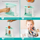 Infantino Reusable Squeeze Pouches for Homemade Baby Food, 3.5 oz, Pack of 25 - BPA, PVC, and Phthalate-Free, Freezer-Safe, with Clear Window and Labeling Space by TinyTreasures Baby Boutique