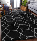 ONASAR 5x7 Area Rugs for Living Room Bedroom, Washable Fluffy Black and White Rug, Geometric Boho Soft Plush Shaggy Floor Carpet Mat for Nursery Kids Girls Boys Teen Dorm Home Decor Aesthetic by TinyTreasures Baby Boutique