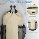 BALEINE 120L Laundry Bag Backpack, 900D Oxford Fabric Large Travel Laundry Bags with Shoulder Straps and 2 Mesh Pockets for College Dorm, Apartment, Laundromat (Beige, 120L) by TinyTreasures Baby Boutique