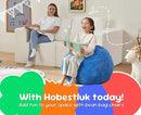 Hobestluk 2.5FT Bean Bag Chair Beanbags Small Bean Bag Chair with Filler Included Teardrop Bean Bag with Removable Cover for Bedroom Living Room (Small, Blue) by CozyNest Decor
