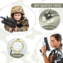 Walkie Talkies for Kids Rechargeable, Spy Watch Army Toys, 7 in 1 Walkie Talkie Watches with Flashlight, Two-Way Radios Long Range Interphone Toy Gifts for Boys Girls fit Outdoor Game Camping by TinyTreasures Baby Boutique