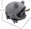 Frog Statues Gutter Downspout Extension Statues Garden Decoration,Animal Resin Statue Outdoor Decor,Downspout Diverter,Decorative Gutter Extension,3"×4" Downspout Extender Diverter Splash Block（Grey） by GreenHaven Gardens