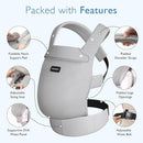 Momcozy Breathable Mesh Baby Carrier, Ergonomic and Lightweight Infant Carrier for 3-24 Months with Enhanced Lumbar Support, All Day Comfort for Hands-Free Parenting, Air Mesh-Grey by TinyTreasures Baby Boutique
