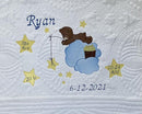 Personalized Baby Blanket Baby Quilt Monogrammed Blankets for Boys and Girls Embroidered Baby Gifts (Teddy Bear Stars) by TinyTreasures Baby Boutique